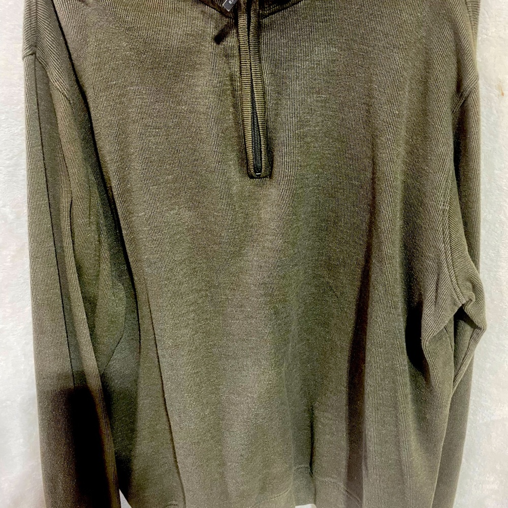Men’s Gray VNeck with zipper Sweater